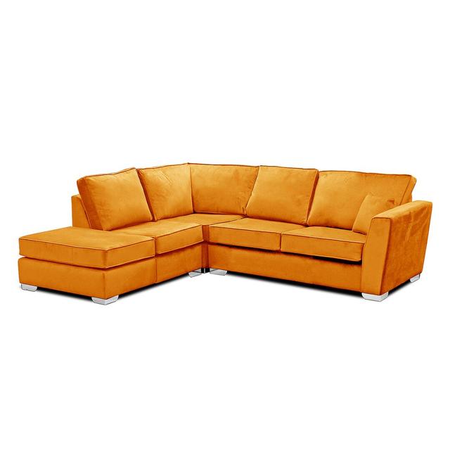 Modulares Ecksofa Quade Fairmont Park Ausrichtung: Links ausgerichtet, Polsterfarbe: Dunkelorange on Productcaster.