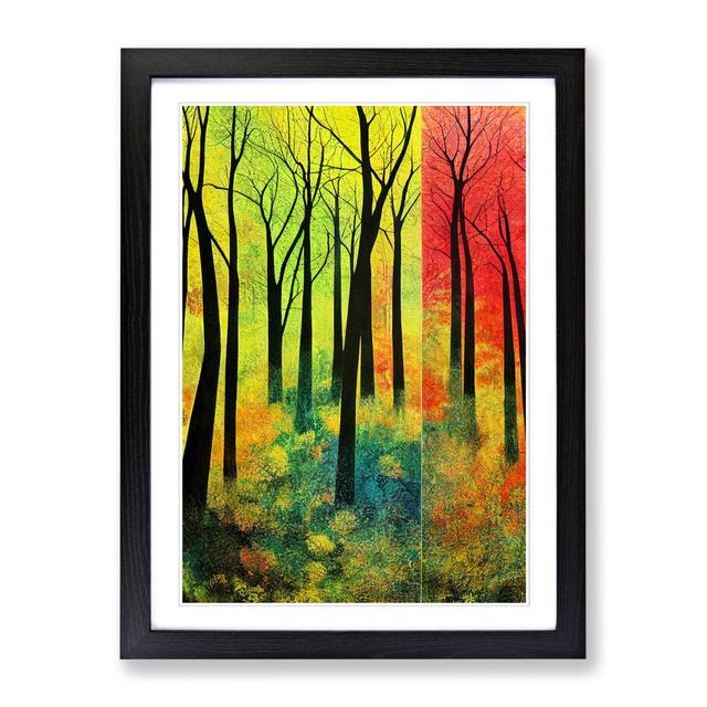 FRM-V0523-1003X Forest Magic - Picture Frame Graphic Art Alpen Home Size: 64cm H x 46cm W, Format: Oak Framed on Productcaster.