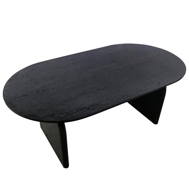 Belluno Oval Solid Wood Dining Table Dreams Living Ltd Colour: Black on Productcaster.