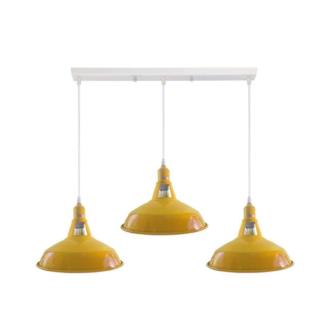 Gadre 3 - Light Kitchen Island Bowl Pendant Breakwater Bay Shade Colour: Yellow, Bulb Included: No on Productcaster.