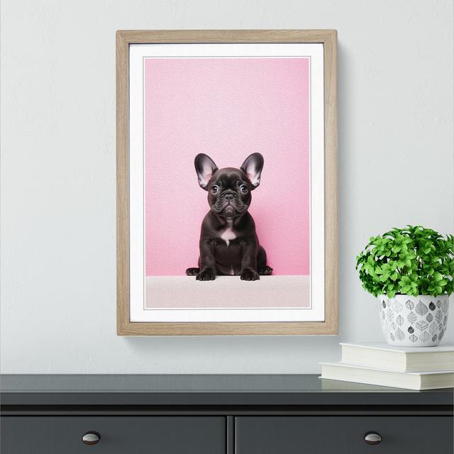 French Bulldog Minimalism No.4 17 Stories Format: Oak Framed, Size: 46cm H x 34cm W on Productcaster.