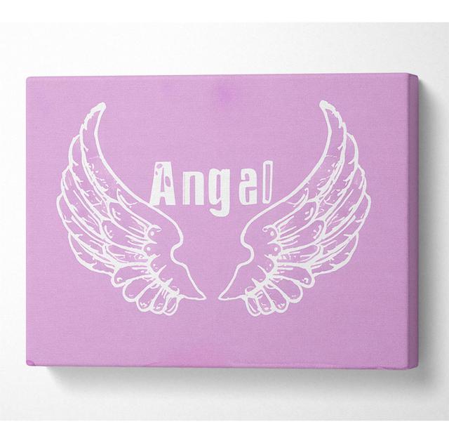 Angel Wings 2 Pink - Wrapped Canvas Art Prints Happy Larry Size: 50.8cm H x 81.3cm W x 10cm D on Productcaster.