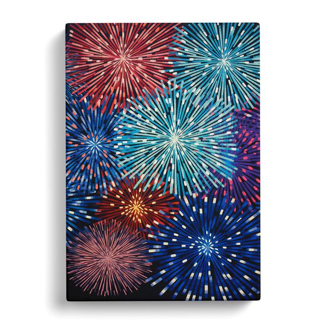 Fireworks - Art Prints Marlow Home Co. Size: 76cm H x 50cm W x 3cm D on Productcaster.