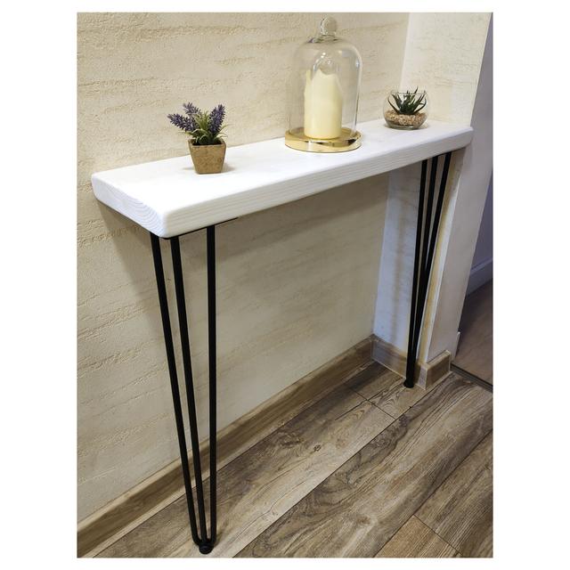 Console Table Borough Wharf Table Top Colour: White, Size: 91 H x 70 W x 14.5cm D on Productcaster.