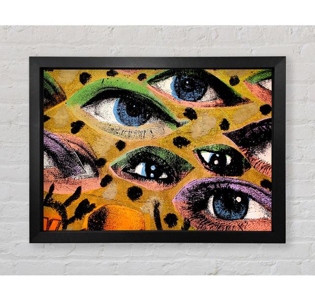 All Eyes On You Framed Print Happy Larry Size: 100cm H x 141.4cm W x 3.4cm D on Productcaster.