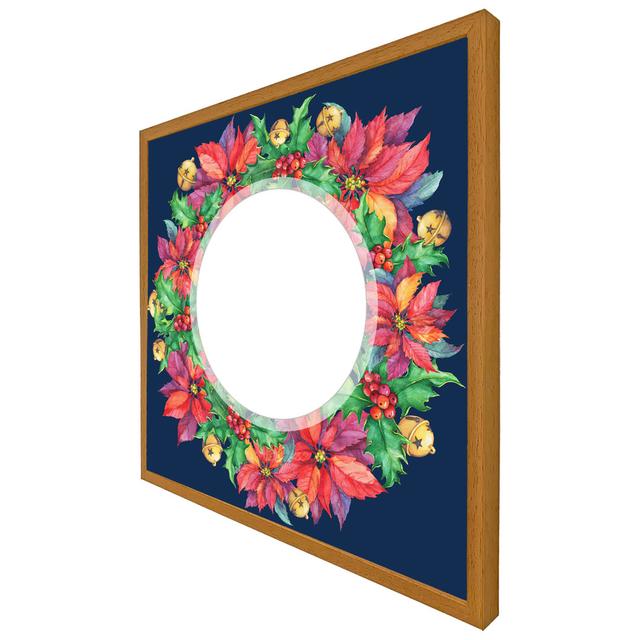 Norwin Holly & Bright Leaves - Print ClassicLiving Size: 41cm H x 41cm W x 4cm D, Frame Colour: Oak Framed on Productcaster.