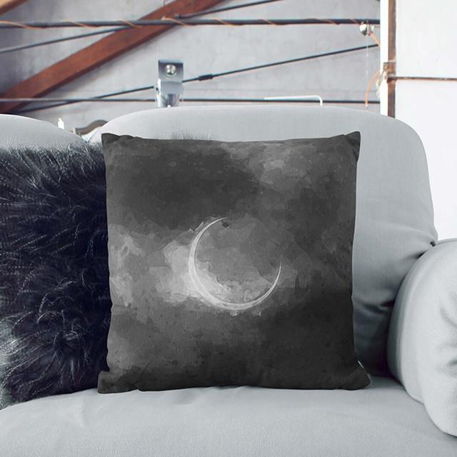 Eclipse of the Moon in Abstract Cushion with Filling East Urban Home Size: 55cm H x 55cm W x 20cm D, Backing Colour: White on Productcaster.