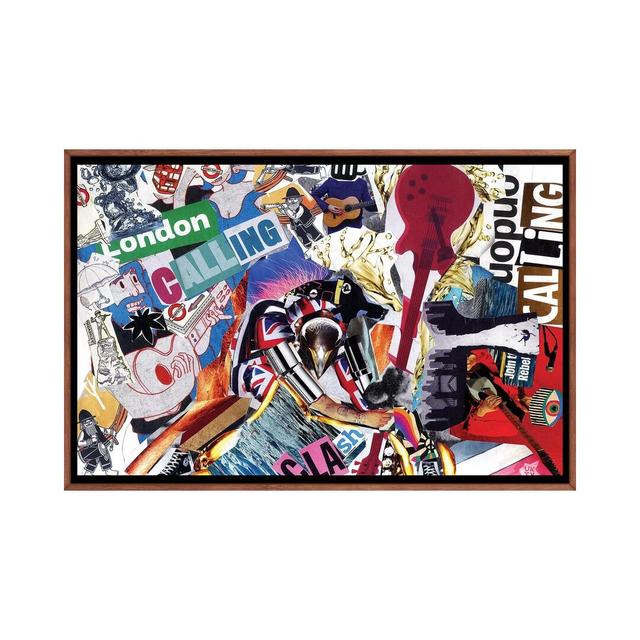 Clash by Glil - Graphic Art Print on Canvas 17 Stories Size: 66.04cm H x 101.6cm W x 3.81cm D, Format: Classic Brown Wood Framed on Productcaster.