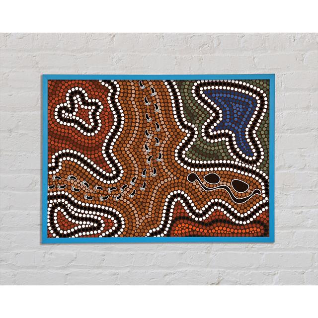 Aboriginal Pattern 5 - Single Picture Frame Art Prints Latitude Vive Size: 59.7cm H x 84.1cm W x 2cm D on Productcaster.