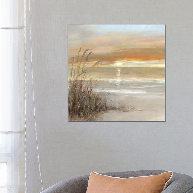 Malibu Sunset by Sally Swatland - Art Prints on Canvas House of Hampton Format: Wrapped Canvas, Size: 66.04cm H x 66.04cm W x 3.81cm D on Productcaster.