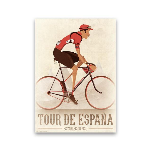 Spanish Tours - Graphic Art Print on Paper Happy Larry Frame Option: No Framed, Size: 42cm H x 30cm W x 1cm D on Productcaster.