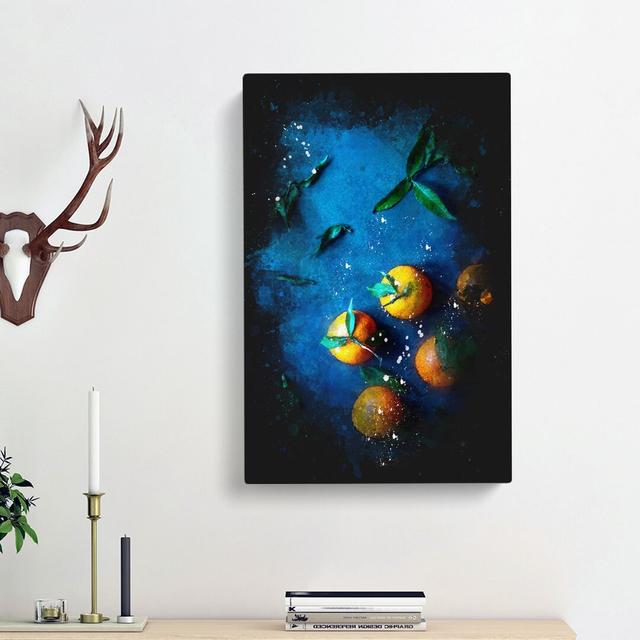 Fresh Oranges - Wrapped Canvas Painting Print East Urban Home Size: 91cm H x 60cm W x 3cm D on Productcaster.