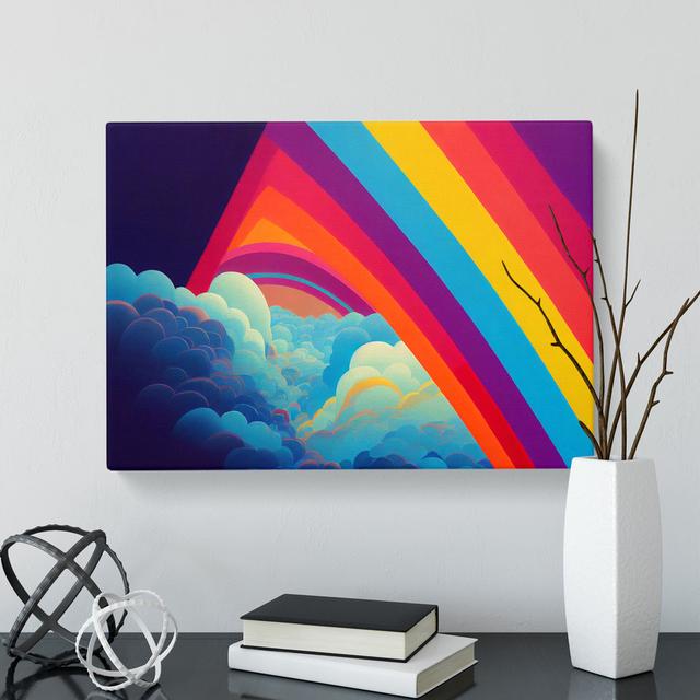 Pop Art Rainbow Vol.2 Abstract - Wrapped Canvas Print Metro Lane Size: 35cm H x 50cm W x 3cm D on Productcaster.