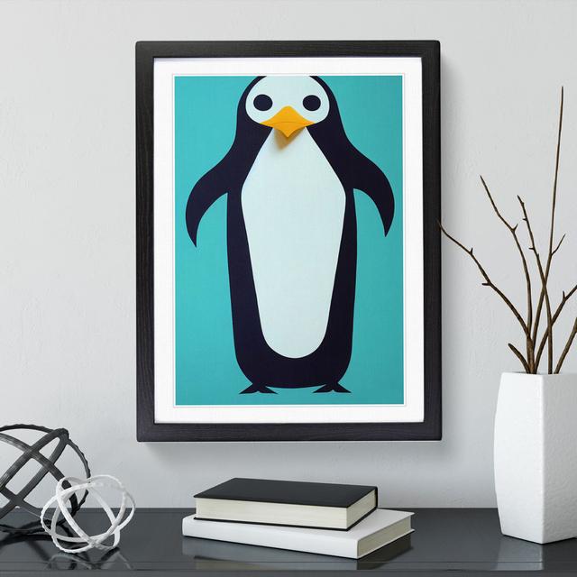 Vibrant Penguin Abstract - Picture Frame Graphic Art Harriet Bee Size: 34cm H x 25cm W x 2cm D, Frame Colour: Black on Productcaster.