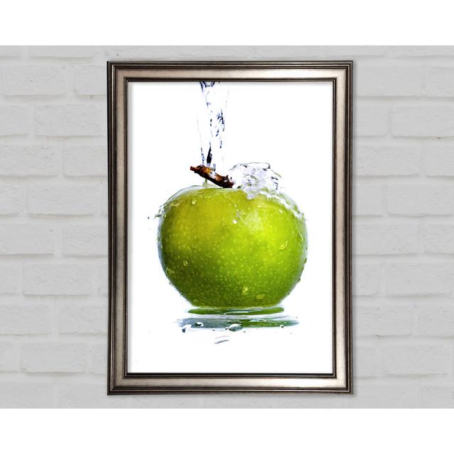 Apple Waterfall Framed Print Brayden Studio Size: 84.1cm H x 59.7cm W x 1.5cm D, Format: Gunmetal Framed Paper on Productcaster.