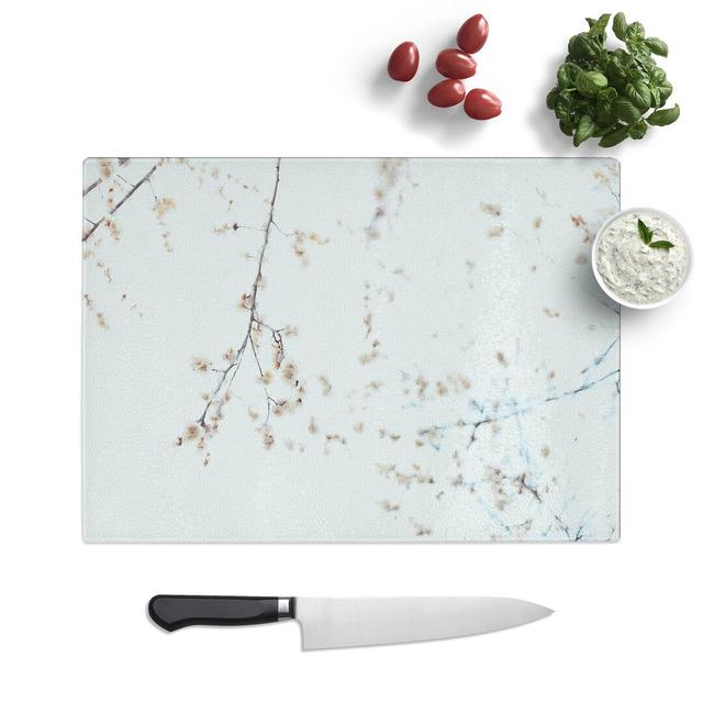 Tempered Glass Branches of a Blossom Tree Chopping Board East Urban Home Size: 20 cm x 28.5 cm on Productcaster.