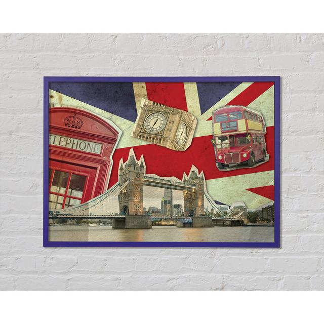 Union Jack London Icons - Single Picture Frame Art Prints Ophelia & Co. Size: 29.7cm H x 42cm W x 2cm D on Productcaster.