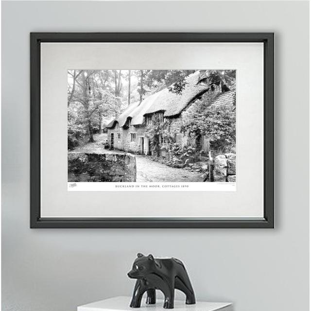 'Buckland in the Moor, Cottages 1890' - Picture Frame Photograph Print on Paper The Francis Frith Collection Size: 45cm H x 60cm W x 2.3cm D on Productcaster.