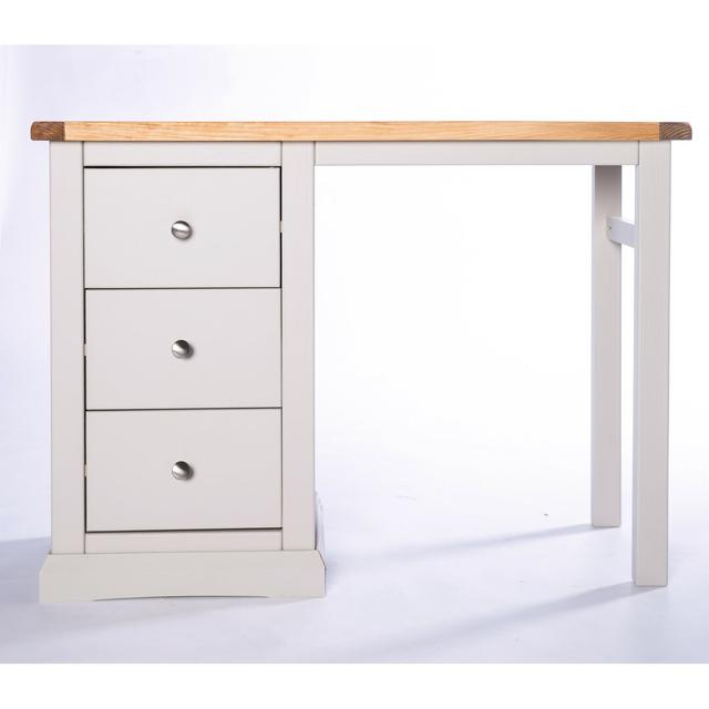 Enciso Desk Brambly Cottage Knob Colour: Chrome, Colour (Top/Frame): Wood/Grey on Productcaster.