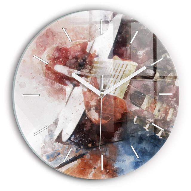 Barbare Glass Wall Clock Metro Lane on Productcaster.