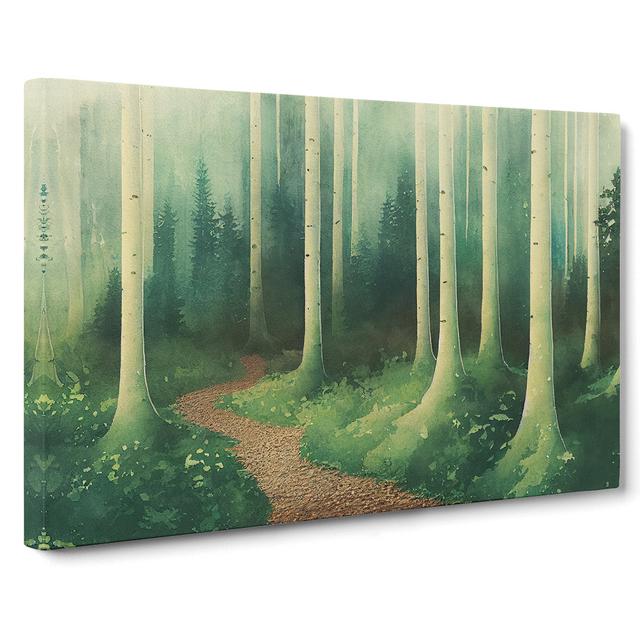 Forest in Watercolour Vol.5 - Wrapped Canvas Painting Alpen Home Size: 40cm H x 60cm W x 3cm D on Productcaster.