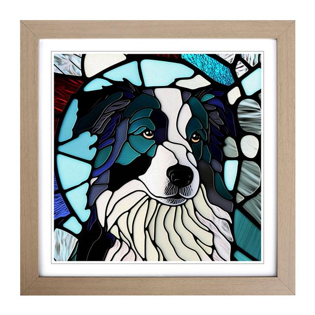 Border Collie Stained Glass Effect Marlow Home Co. Format: Oak on Productcaster.