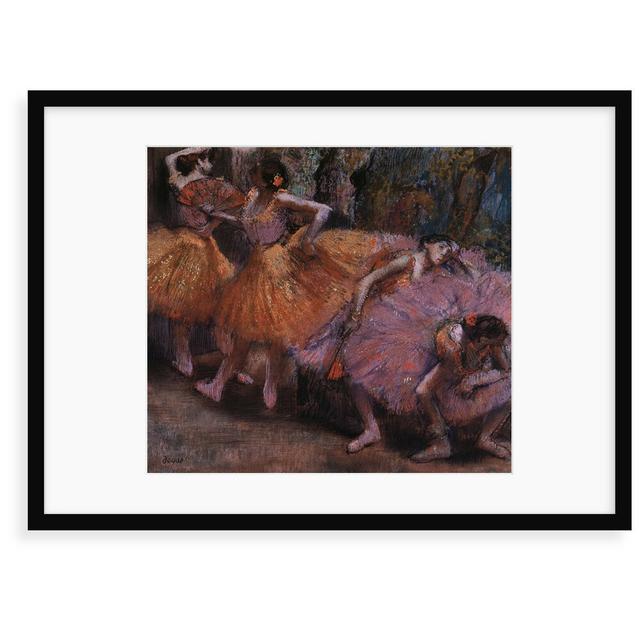 'Four Ballerinas Resting' by Edgar Degas Painting Marlow Home Co. Size: 40 cm H x 50 cm W x 2.3 cm D, Format: Framed Paper on Productcaster.