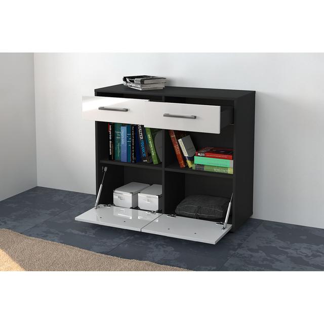 Markeshia TV Stand for TVs up to 70" Latitude Run Colour: White/Anthracite on Productcaster.