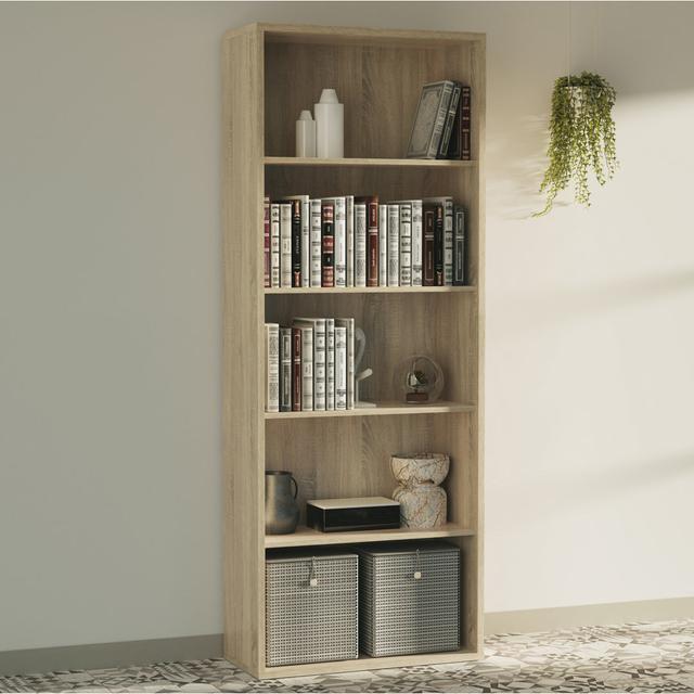 Lindsi Bookcase Latitude Run Colour: Cambrian Oak on Productcaster.