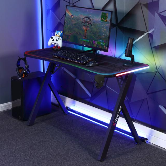 Lumio Gaming Desk With RGB Neo Motion Sync X Rocker on Productcaster.