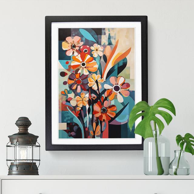 Flowers Constructivism Vol.3 - Picture Frame Print Marlow Home Co. Format: Black Framed, Size: 64cm H x 46cm W x 2cm D on Productcaster.