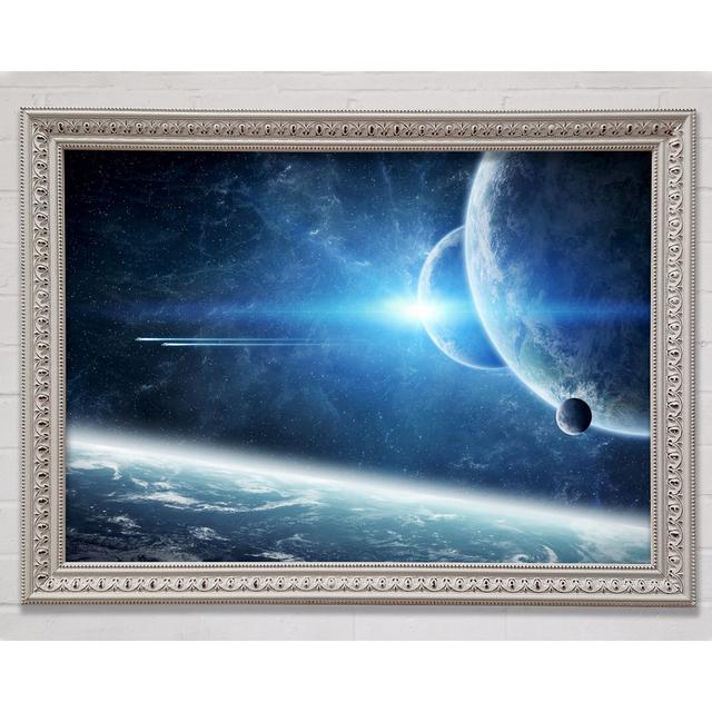 Ice Blue Planet - Single Picture Frame Art Prints Bright Star Size: 59.7cm H x 84.1cm W x 3cm D on Productcaster.