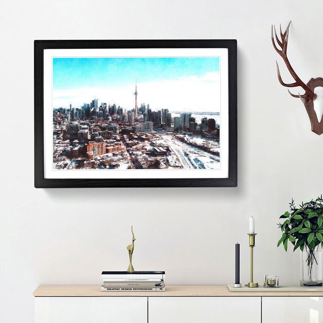 Snowy Toronto - Picture Frame Painting Print East Urban Home Frame Option: Black Framed, Size: 33cm H x 45cm W x 2cm D on Productcaster.