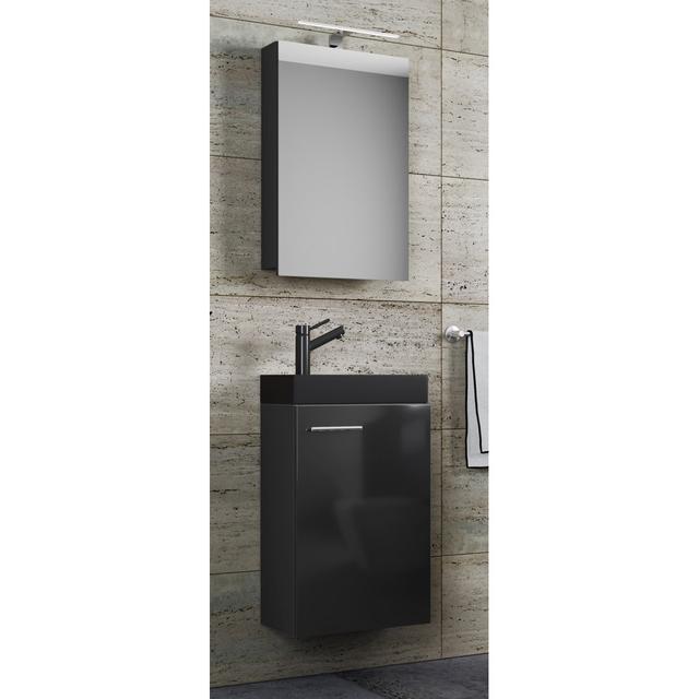 Reida Bathroom Furniture Suite 17 Stories Furniture Finish: Black on Productcaster.