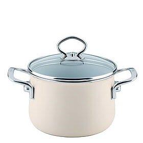 Riess Kelomat Avorio Non-Stick Stainless Steel Standard Pot Riess Kelomat Size: 18 cm H x 25.5 cm W x 34 cm D on Productcaster.