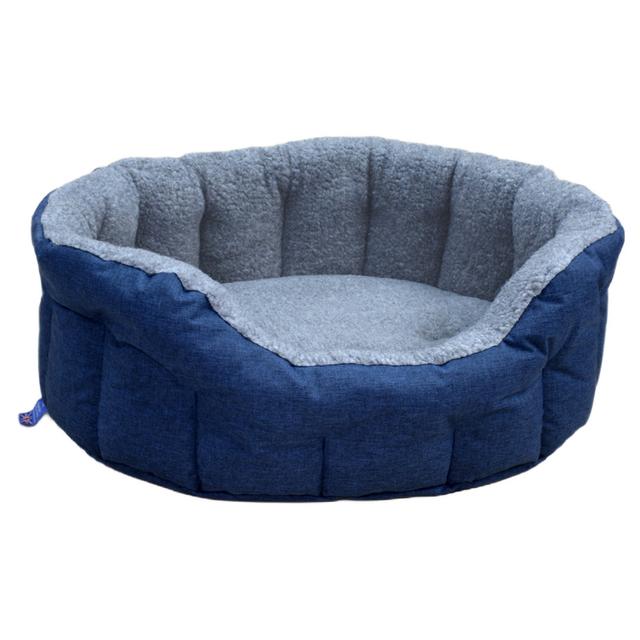 Hundebett McLoud Archie & Oscar Farbe: Marineblau/Silber, Größe: 22 cm H x 72 cm B x 62 cm T on Productcaster.