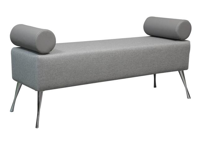 Modern Upholstered Bench Happy Barok Upholstery Colour: Grey on Productcaster.