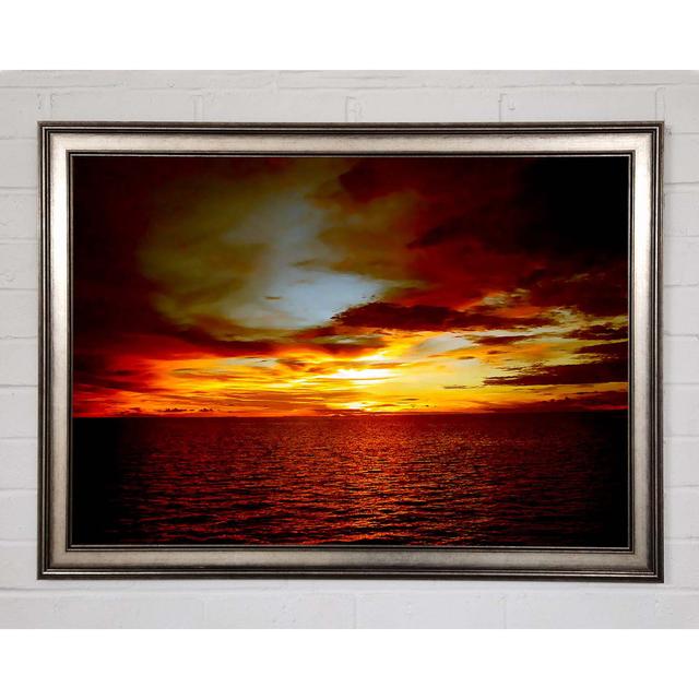 Calm Before The Storm Ii Framed Print House of Hampton Format: Gunmetal Framed Paper, Size: 59.7cm H x 84.1cm W x 1.5cm D on Productcaster.