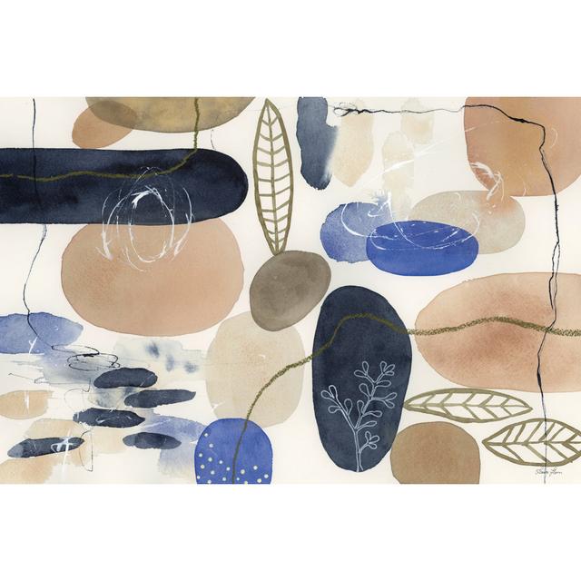 Leaves and Stones I by Laura Horn - Wrapped Canvas Art Prints Metro Lane Size: 51cm H x 76cm W 3.8cm D on Productcaster.