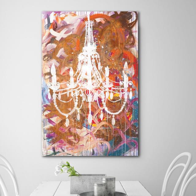 Chandelier by Kent Youngstrom - Wrapped Canvas Painting East Urban Home Size: 41 cm H x 30 cm W x 4 cm D on Productcaster.