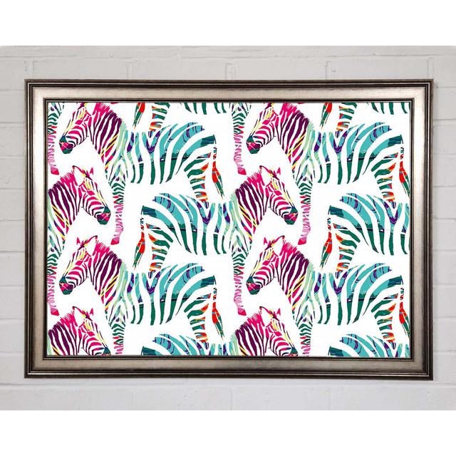 Pop Art Zebra 1 Framed Print Bay Isle Home Size: 29.7cm H x 42cm W on Productcaster.