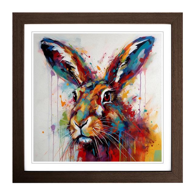 Hare Abstract Art No.4 - Single Picture Frame Print on Wood Brambly Cottage Frame Colour: Walnut on Productcaster.