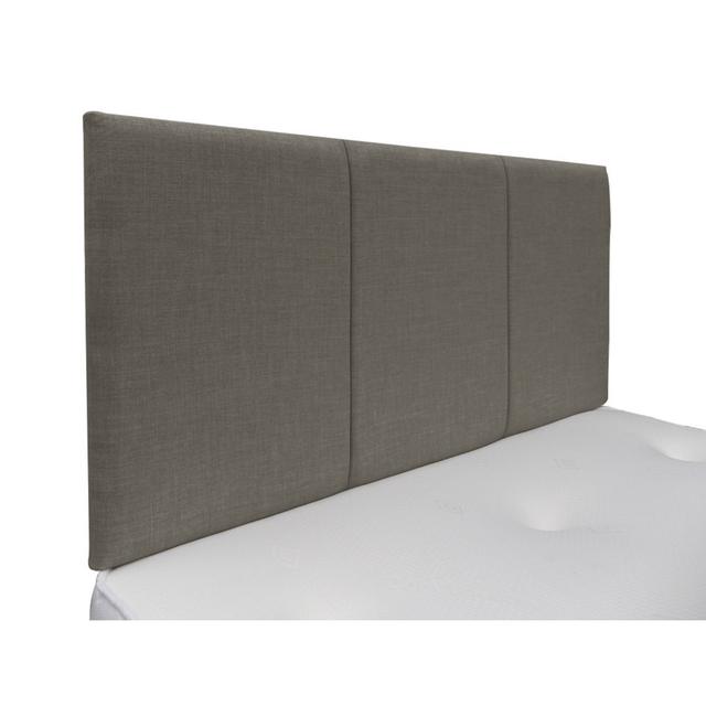 Liang Upholstered Headboard 17 Stories Size: Small Double (4'), Upholstery: Naples Velvet, Colour: Silver on Productcaster.