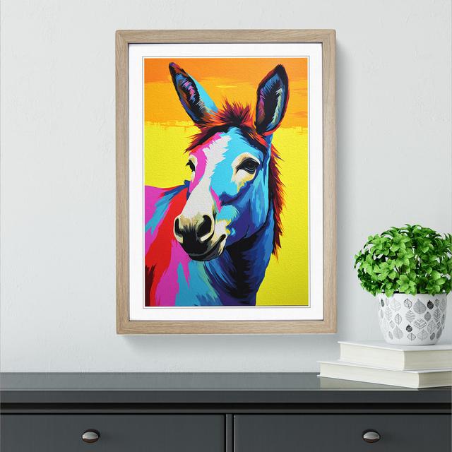 Donkey Colour Field No.3 - Single Picture Frame Print on Wood Brambly Cottage Format: Oak Framed, Size: 34cm H x 25cm W on Productcaster.