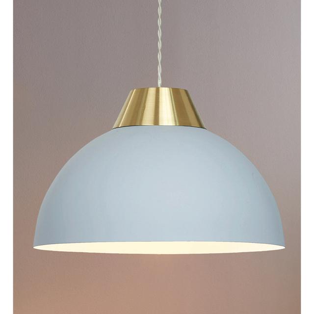 Hiroko 35cm Metal Bowl Pendant Shade Corrigan Studio Colour: Grey/Gold on Productcaster.