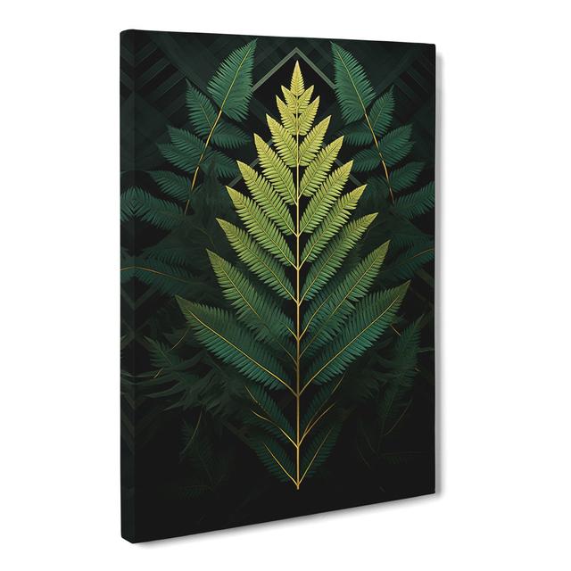 Fern Leaf Geometric No.3 - Print Brambly Cottage Size: 50cm H x 35cm W x 3cm D on Productcaster.