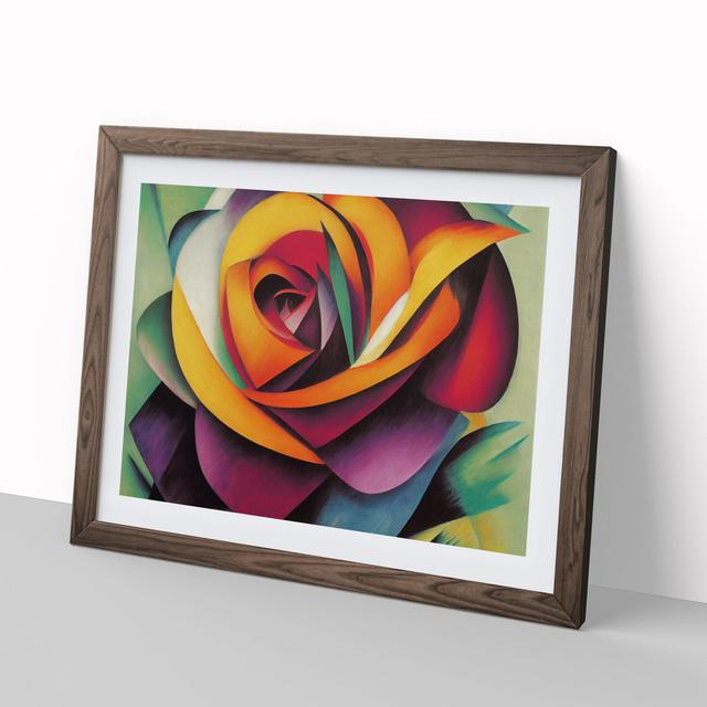 Rose Flower Abstract Vol.2 - Picture Frame Graphic Art 17 Stories Size: 46cm H x 64cm W x 2cm D, Frame Colour: Walnut Framed on Productcaster.