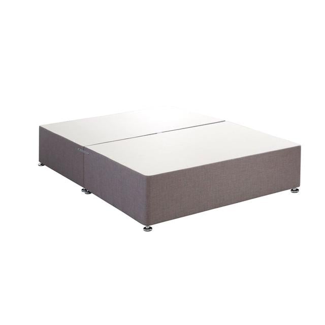 Pocketsprung Divan Bed 17 Stories Size: Small Double (4'), Base Type: Without Drawer, Colour: Slate on Productcaster.