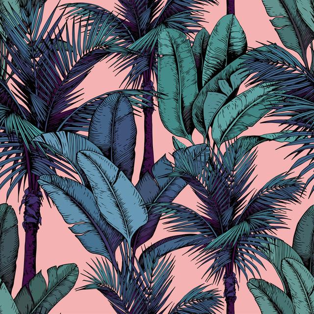 Warleigh Seamless Tropical Pattern by Jeanna Draw - Print Bay Isle Home Size: 76cm H x 76cm W x 3.8cm D on Productcaster.