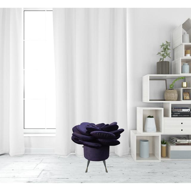 Sitzhocker Flower Happy Barok Farbe: Violett on Productcaster.